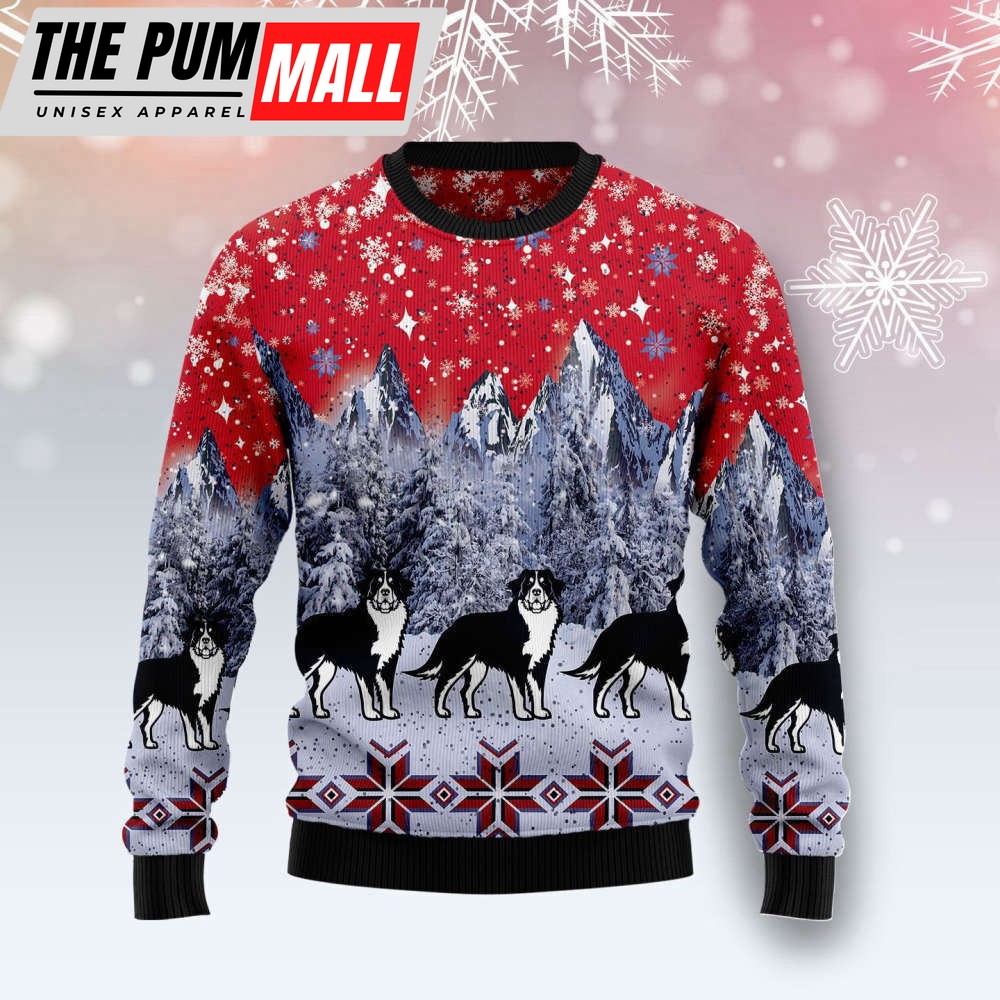 Bernese Mountain Dog Group Xmas Ugly Christmas Sweater For Men & Women