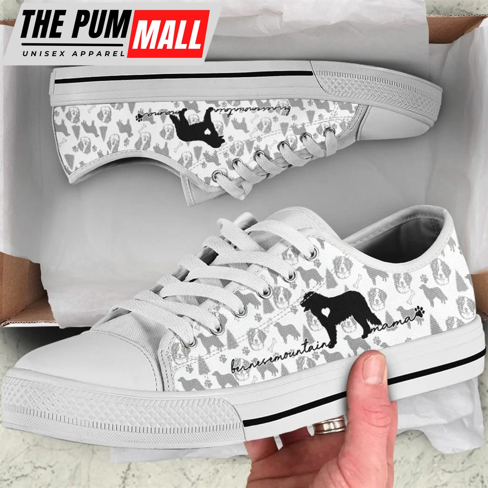 Bernese Mountain Dog Low Top Shoes – Sneaker For Dog Walking – Dog Lovers Gifts for Him or Her