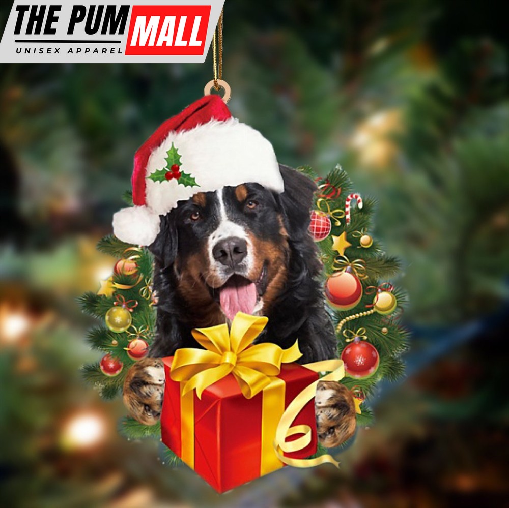Bernese Mountain Give Gifts Hanging Ornament – Flat Acrylic Dog Ornament – Dog Lovers Gifts For Him Or Her Limited Edition