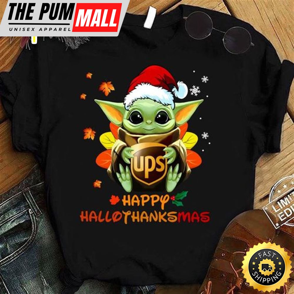 Best Baby Yoda Mashup Ups Happy Hallothanksmas Shirt