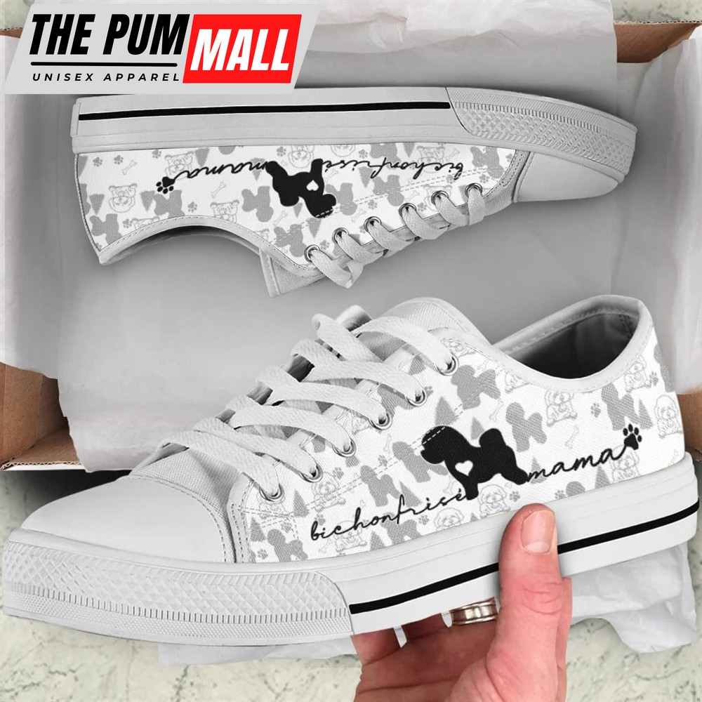 Bichon Frisé Low Top Shoes – Sneaker For Dog Walking – Dog Lovers Gifts for Him or Her