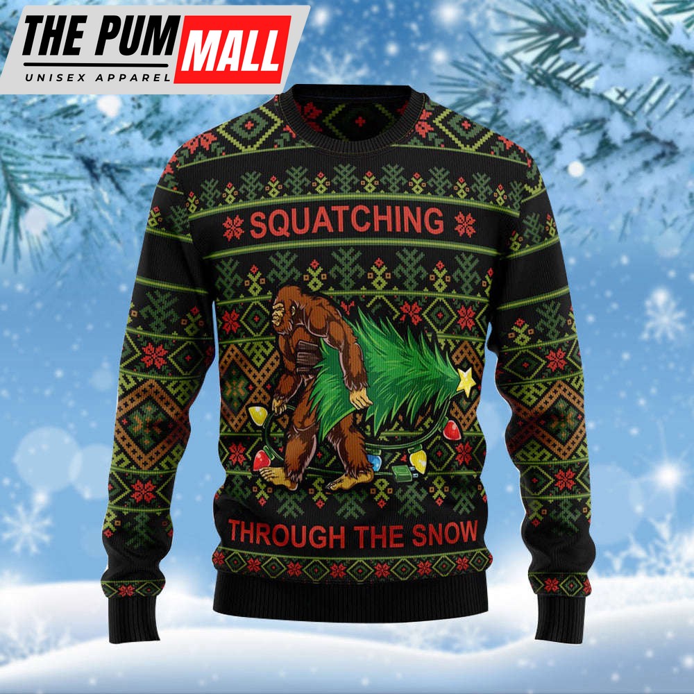 Big Foot Funny Ugly Christmas Sweater, Best Gift For For Men And Women