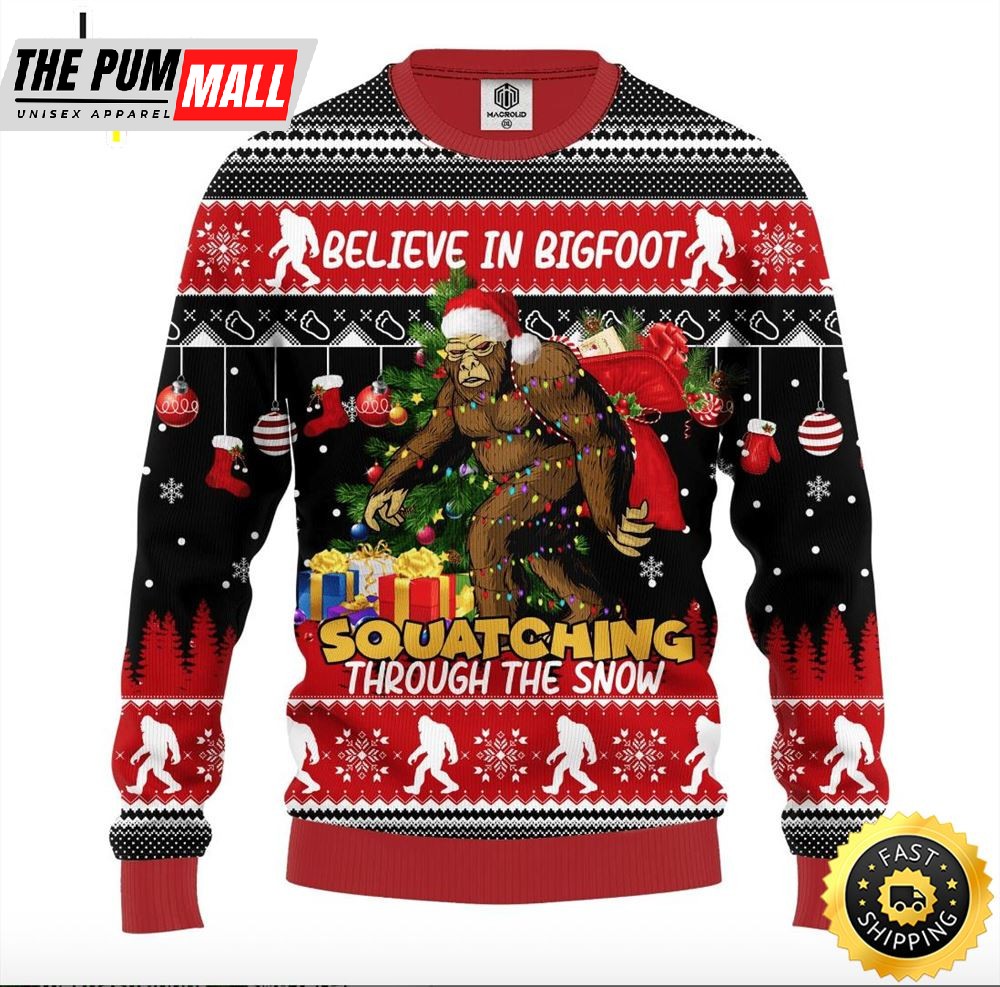 Bigfoot Amazing Gift Idea Thanksgiving Gift Ugly Sweater