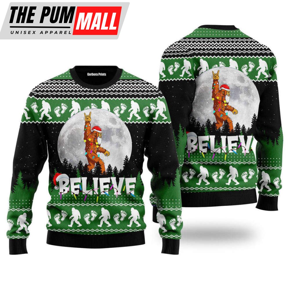 Bigfoot Believe Ugly Christmas Sweater For – Gift For Christmas UH1724
