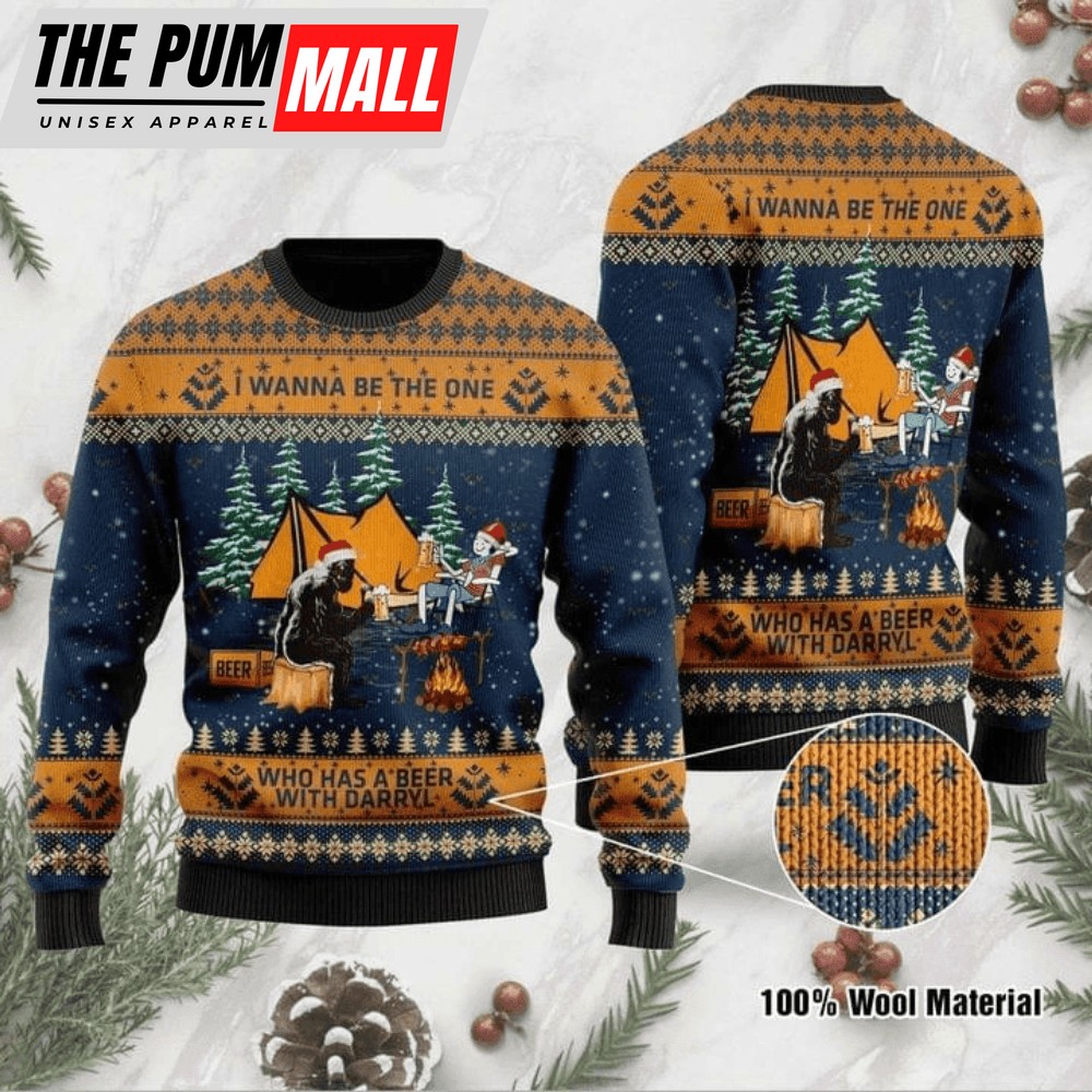 Bigfoot Camping Ugly Christmas Sweater, Bigfoot Camping 3D For Men & Women