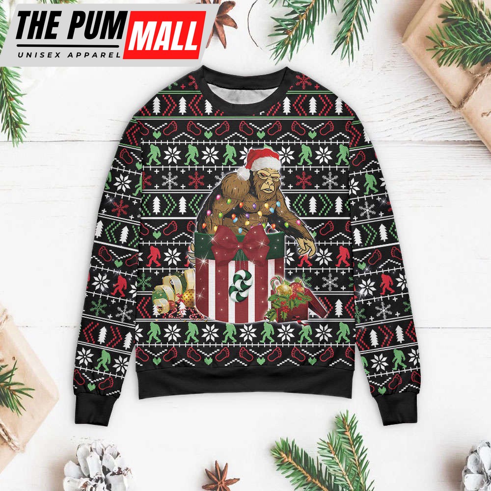 bigfoot-christmas-sweater-ugly-christmas-sweater-gift-for-men-and-women-243k2w4s Bigfoot Christmas Sweater, Ugly Christmas Sweater Gift For Men And Women