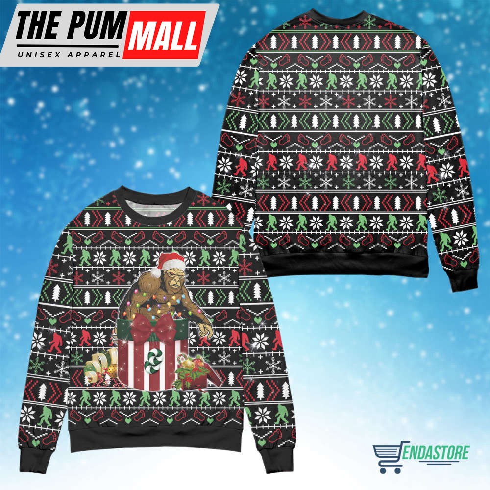 Bigfoot Christmas Sweater, Ugly Christmas Sweater Gift For Men And Women