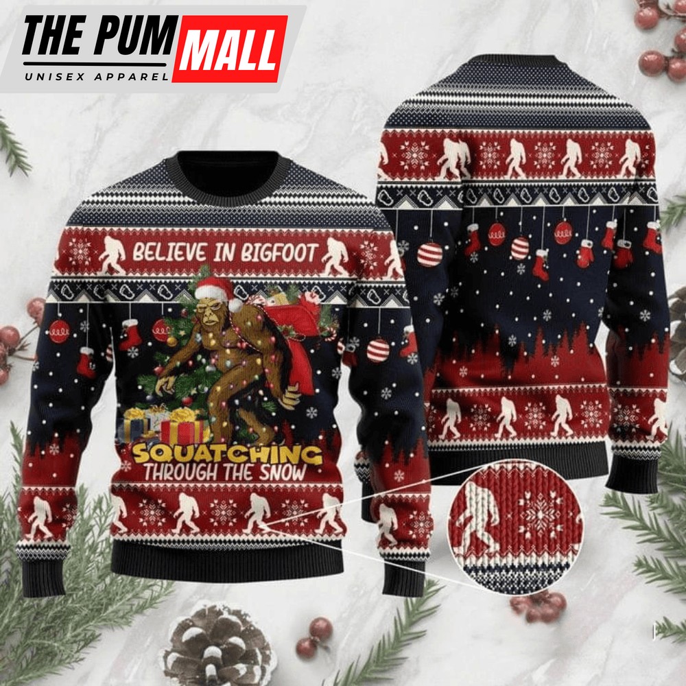 Bigfoot Lover Ugly Christmas Sweater Men & Women – Gift For Chrismas