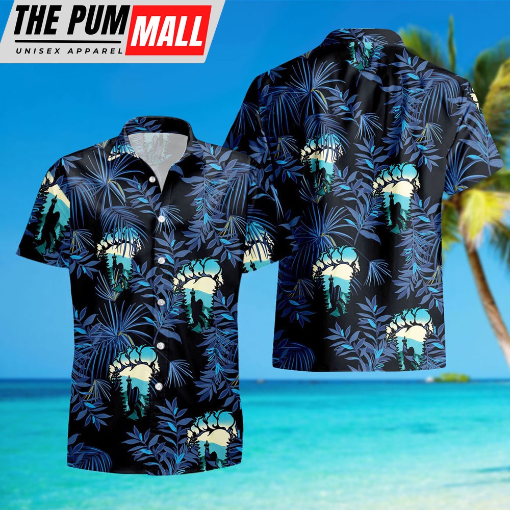 Bigfoot Sasquatch Halloween Hawaiian Tropical Shirt