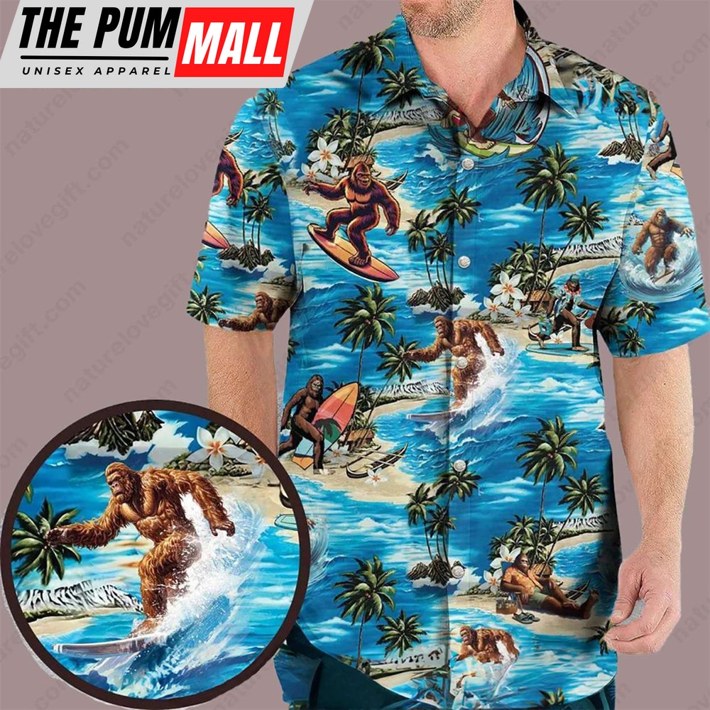Bigfoot The Closer I Get To Nature​ Islands Hawaiian Shirt