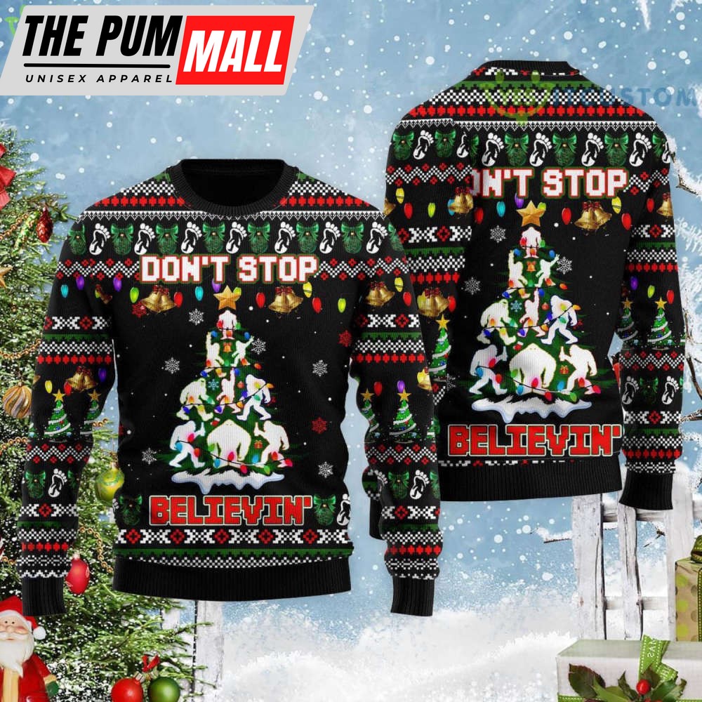 Bigfoot Tree Don’t Top Belivein Christmas Gift Ugly Christmas Sweater- Gift for Christmas