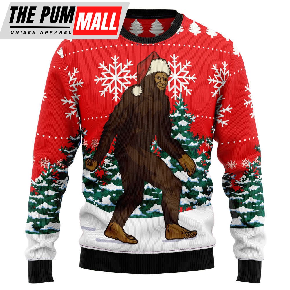 Bigfoot Ugly Christmas Sweater, Best Christmas Gift For Men & Women