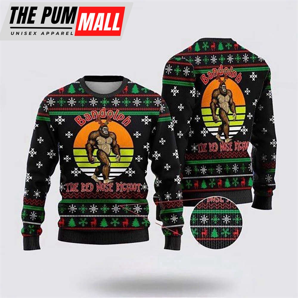 Bigfoot Ugly Christmas Sweater, Best Gift For Christmas Family Friends