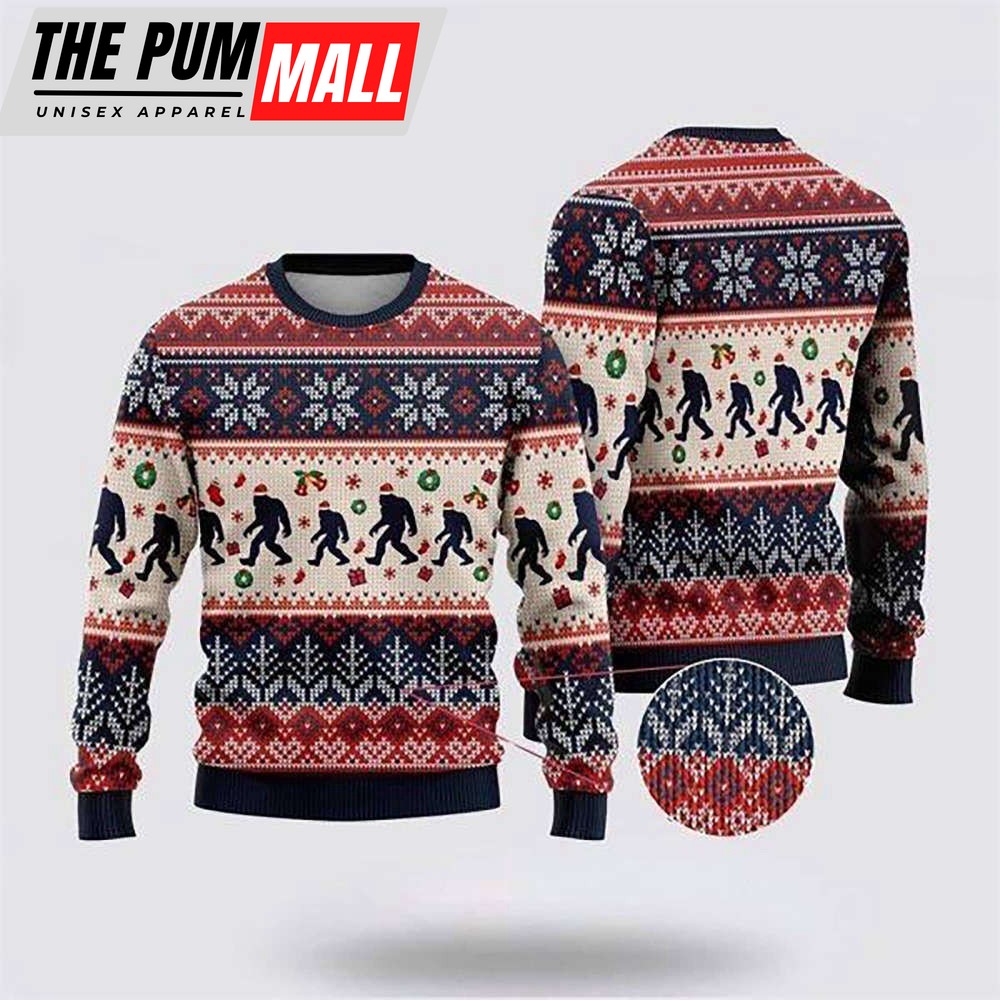 Bigfoot Ugly Christmas Sweater, Gift for Christmas, Best Gift For Christmas