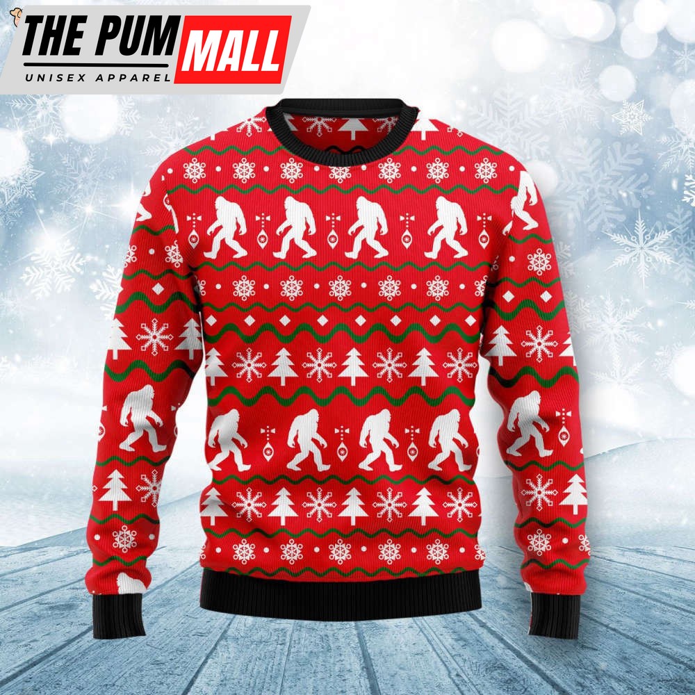 Bigfoot Ugly Christmas Sweater