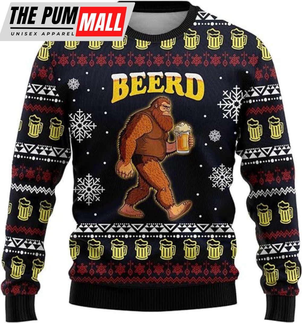 bigfoot-ugly-christmas-sweater-sasquatch-crew-neck-sweatshirt-gift-for-christm-nycl6f0u Bigfoot Ugly Christmas Sweater, Sasquatch Crew Neck Sweatshirt, Gift For Christmas