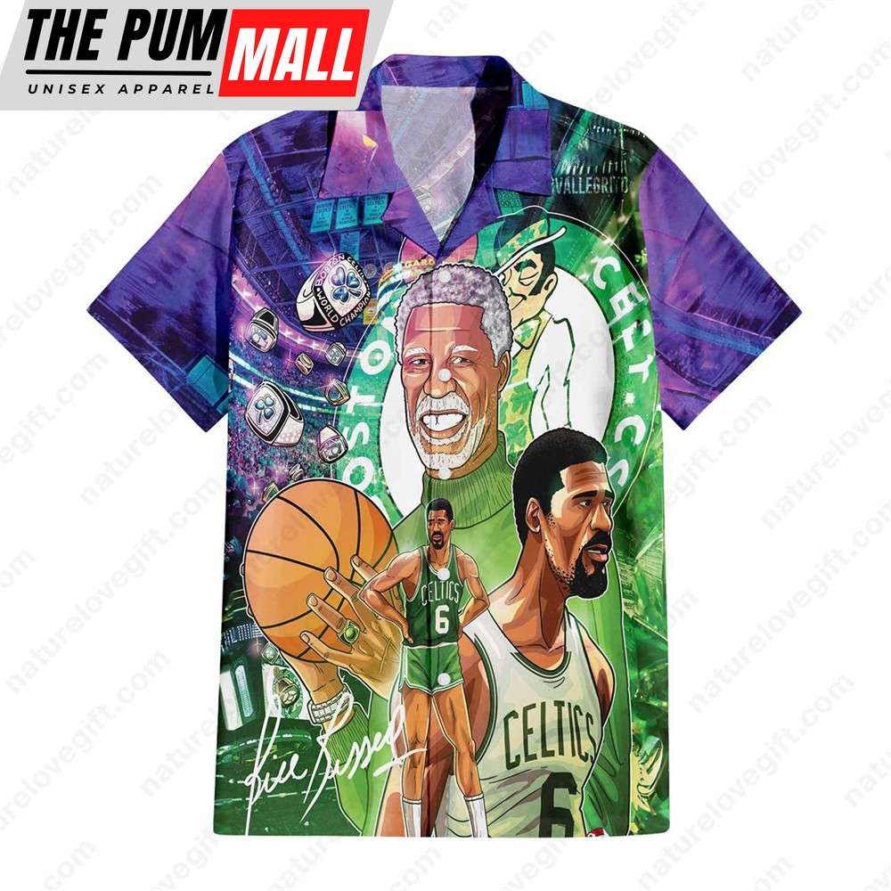 Bill Russell Legend Boston Celtics Hawaiian Shirt