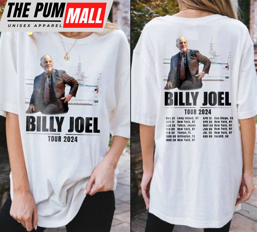 Billy Joel World Tour Music 2024 T-Shirt Unisex Gift All Fans