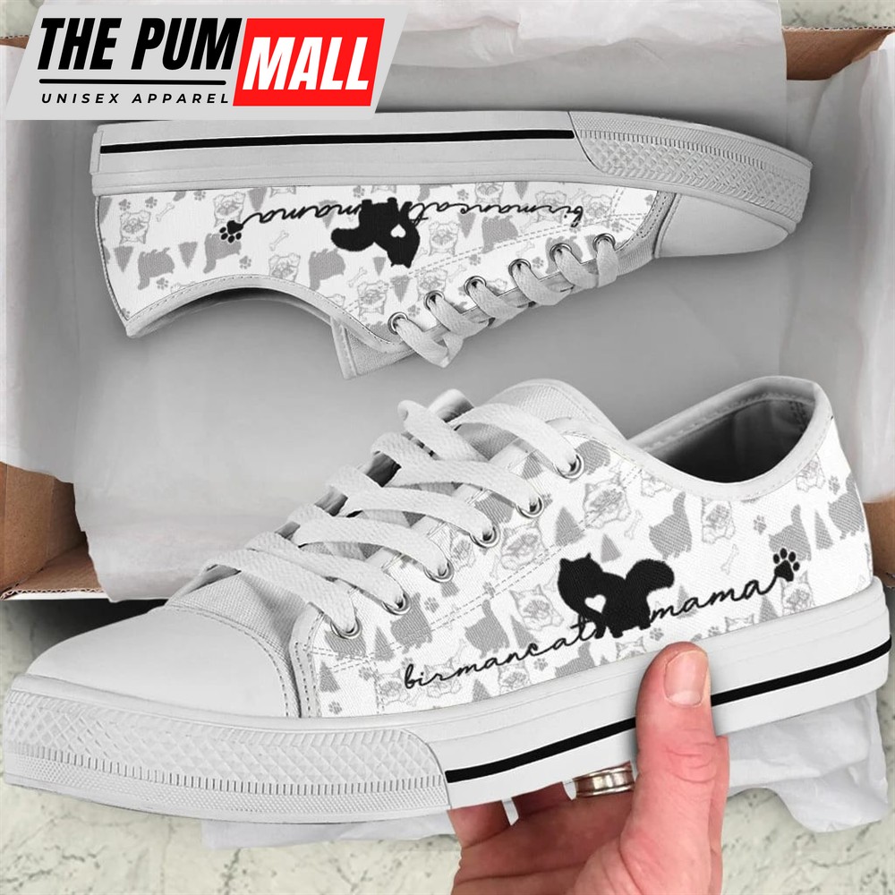 Birman Cat Low Top Shoes – Sneaker For Cat Walking – Cat Lovers Gifts for Him or Her