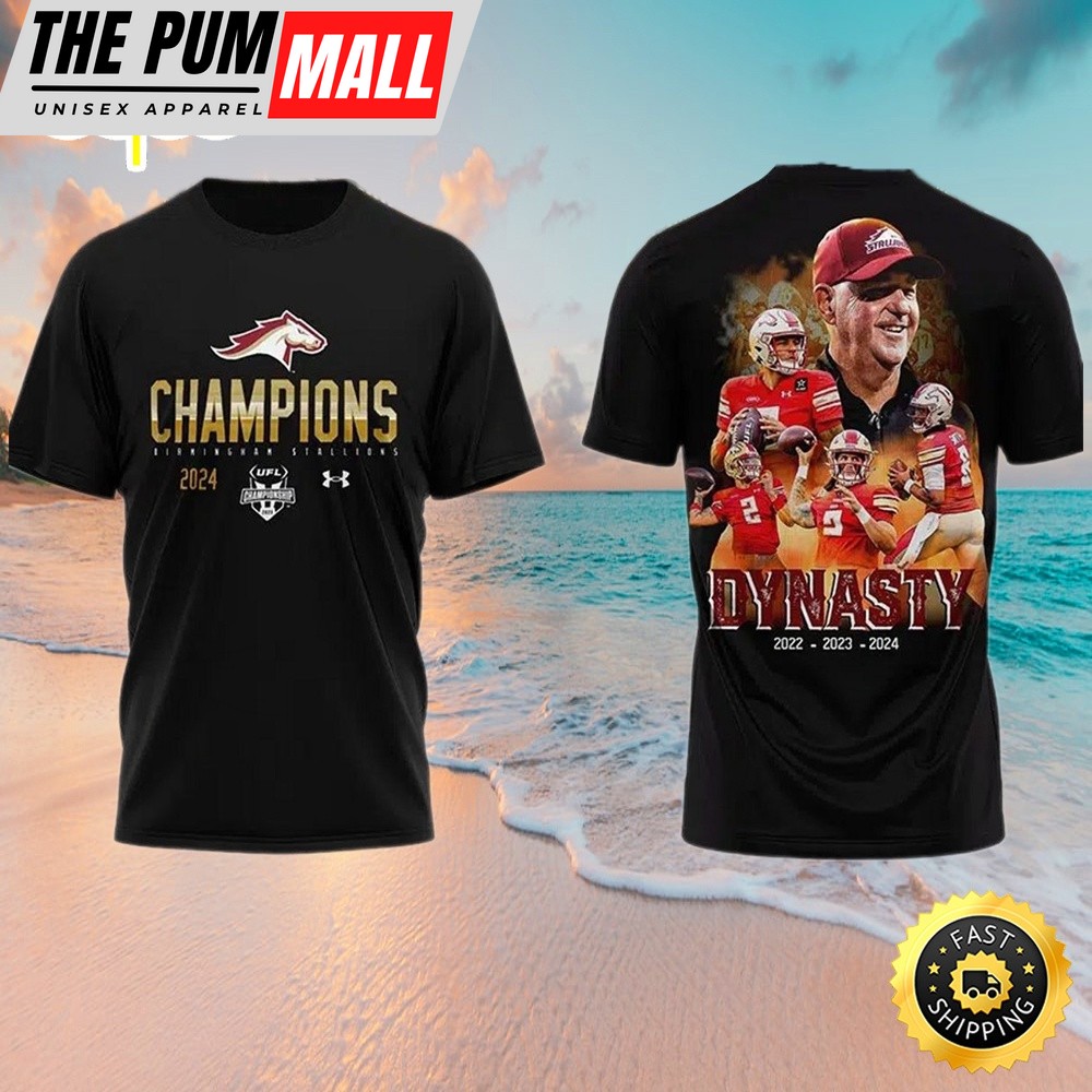 Birmingham Stallions Dynasty Champions 2024 Unisex T-Shirt