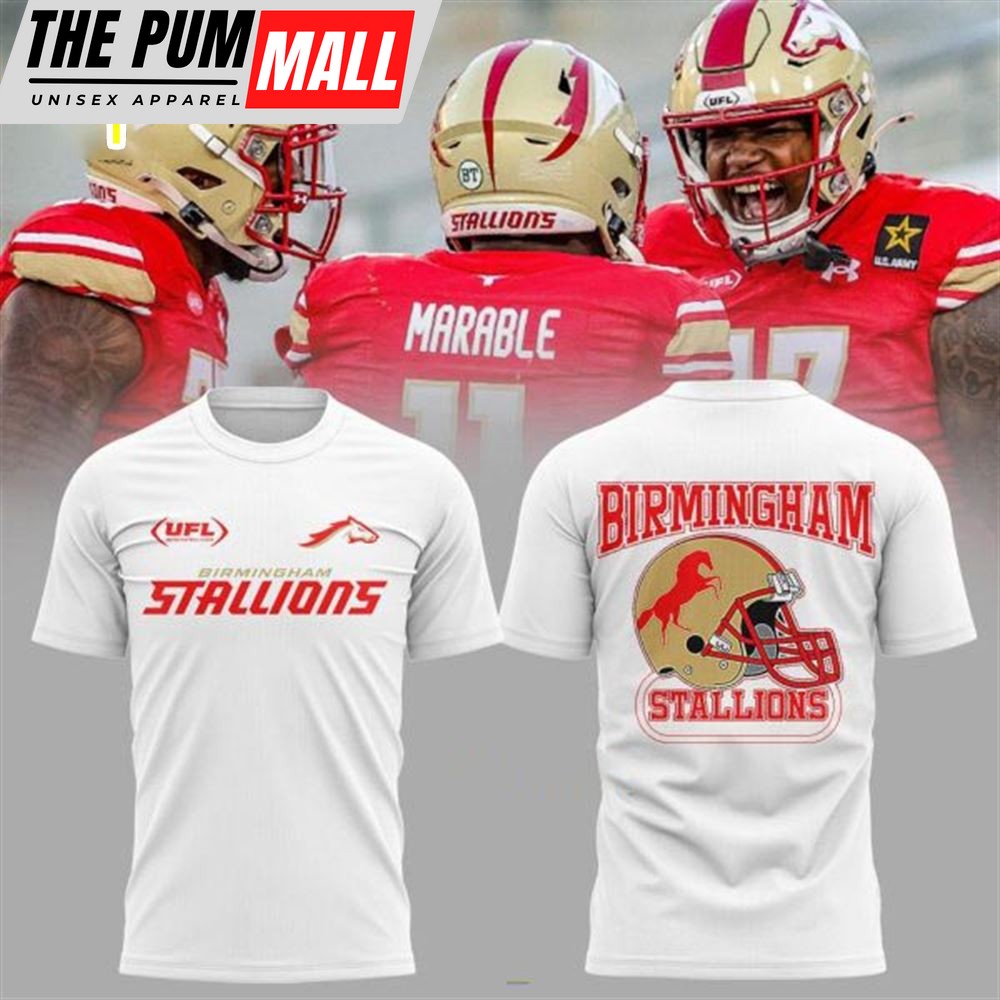 Birmingham Stallions UFL 2024 Conference Champions 3D T-Shirt
