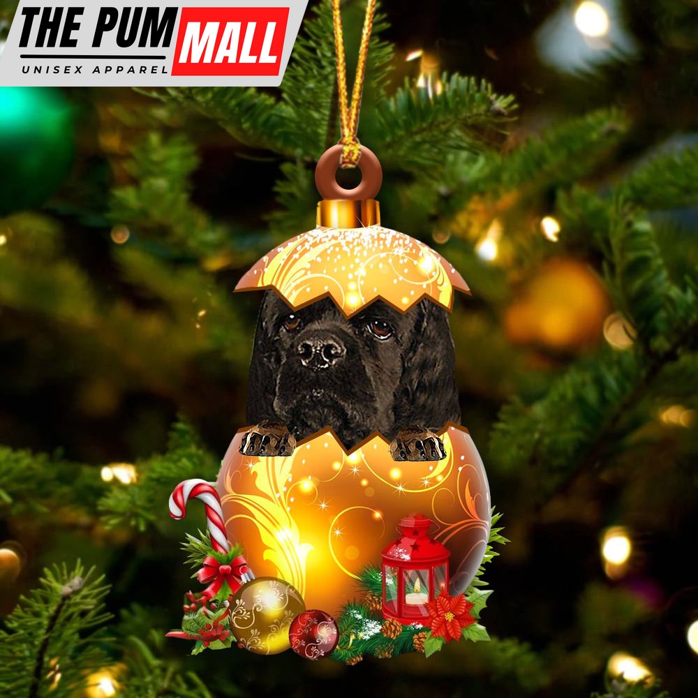 Black American Cocker Spaniel In Golden Egg Christmas Ornament – Car Ornament – Unique Dog Gifts For Owners Limited Edition