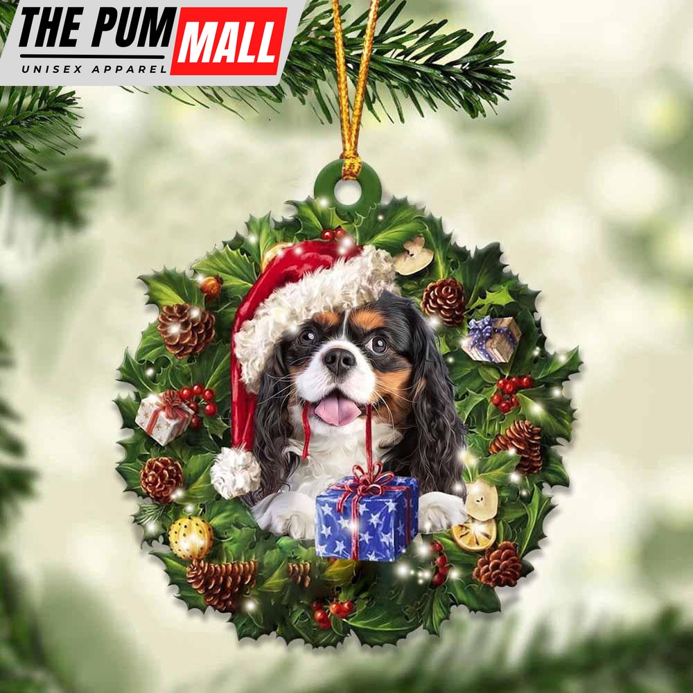 Black And Tan Cavalier King And Christmas Ornament – Acrylic Dog Ornament – Gifts For Dog Lovers Limited Edition