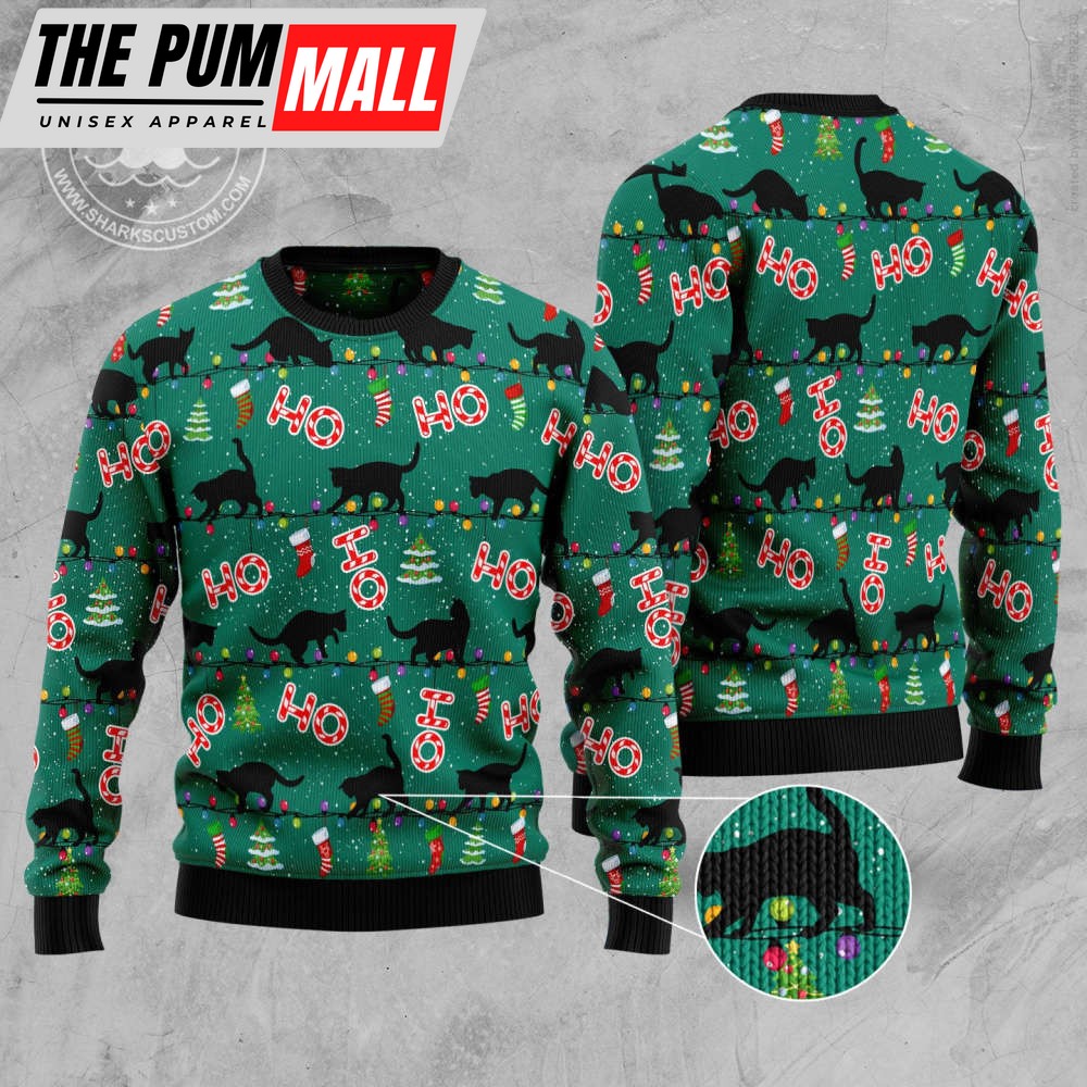 black-cat-ho-ho-ho-ugly-christmas-sweater-o3p2papr Black Cat Ho Ho Ho Ugly Christmas Sweater