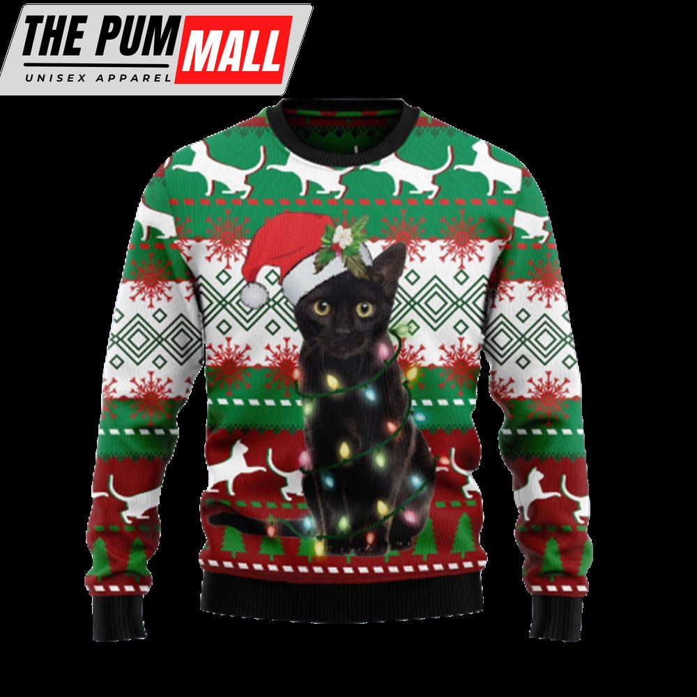 black-cat-light-christmas-ugly-christmas-sweater-for-men-and-women-ulj9gvdf Black Cat Light Christmas Ugly Christmas Sweater For Men And Women