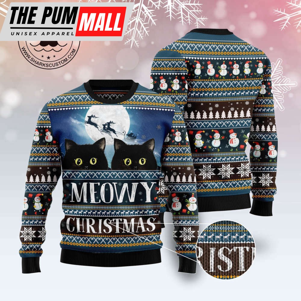 black-cat-meowy-christmas-ty710-ugly-christmas-sweater-best-gift-for-christmas-aqy3h87z Black Cat Meowy Christmas TY710 Ugly Christmas Sweater – Best Gift For Christmas, Noel Malalan – Christmas Signature