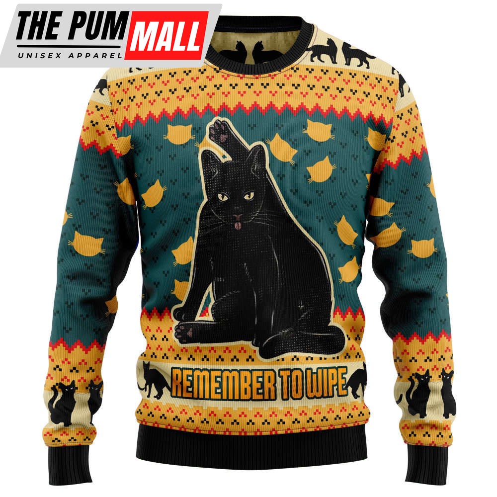 Black Cat Ugly Christmas Sweater