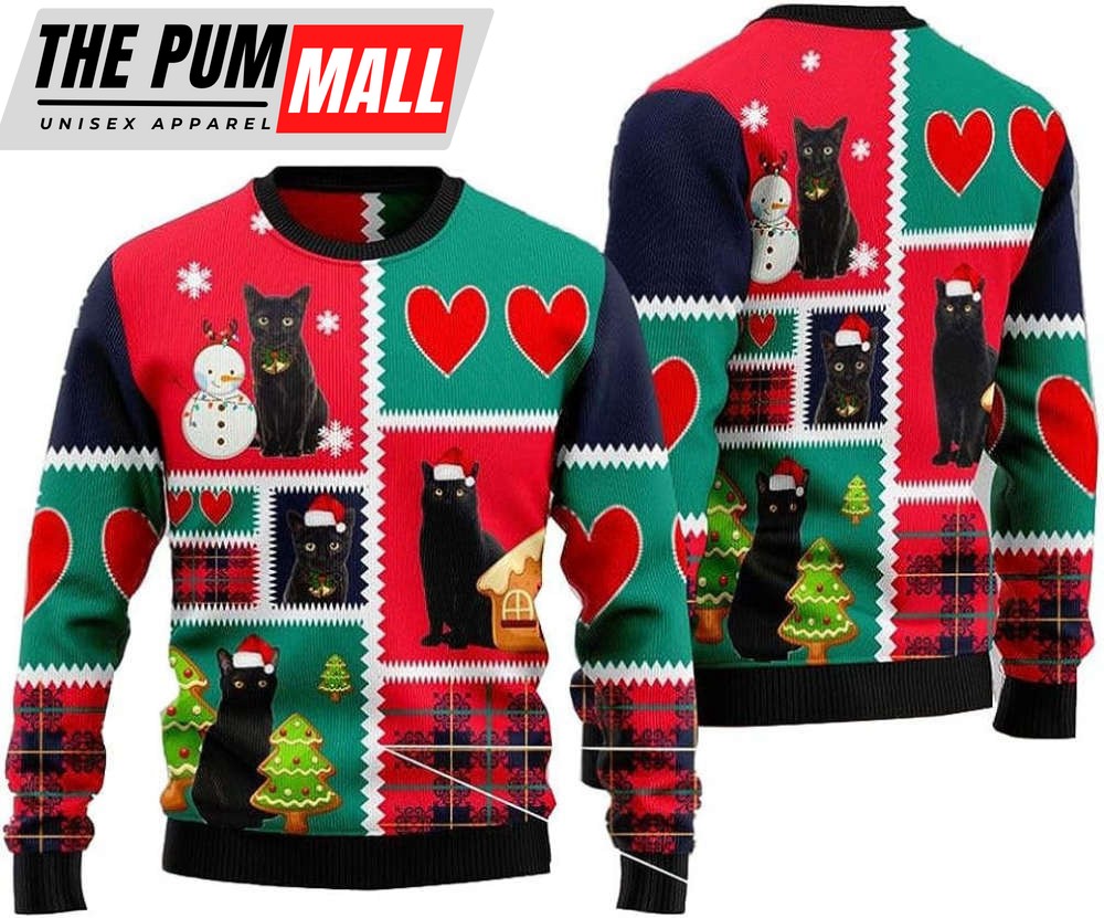 black-cat-ugly-christmas-sweater-pullover-holiday-vacation-sweater-for-cat-love-a81ewyux Black Cat Ugly Christmas Sweater Pullover Holiday Vacation Sweater, For Cat Lovers