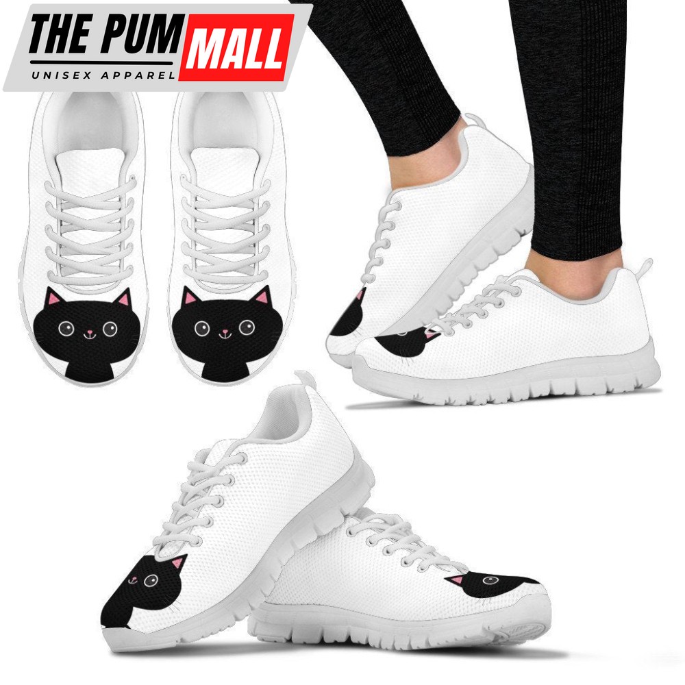 Black Cat Women’s Sneakers For Men Women Comfortable Walking Running Lightweight Casual Shoes