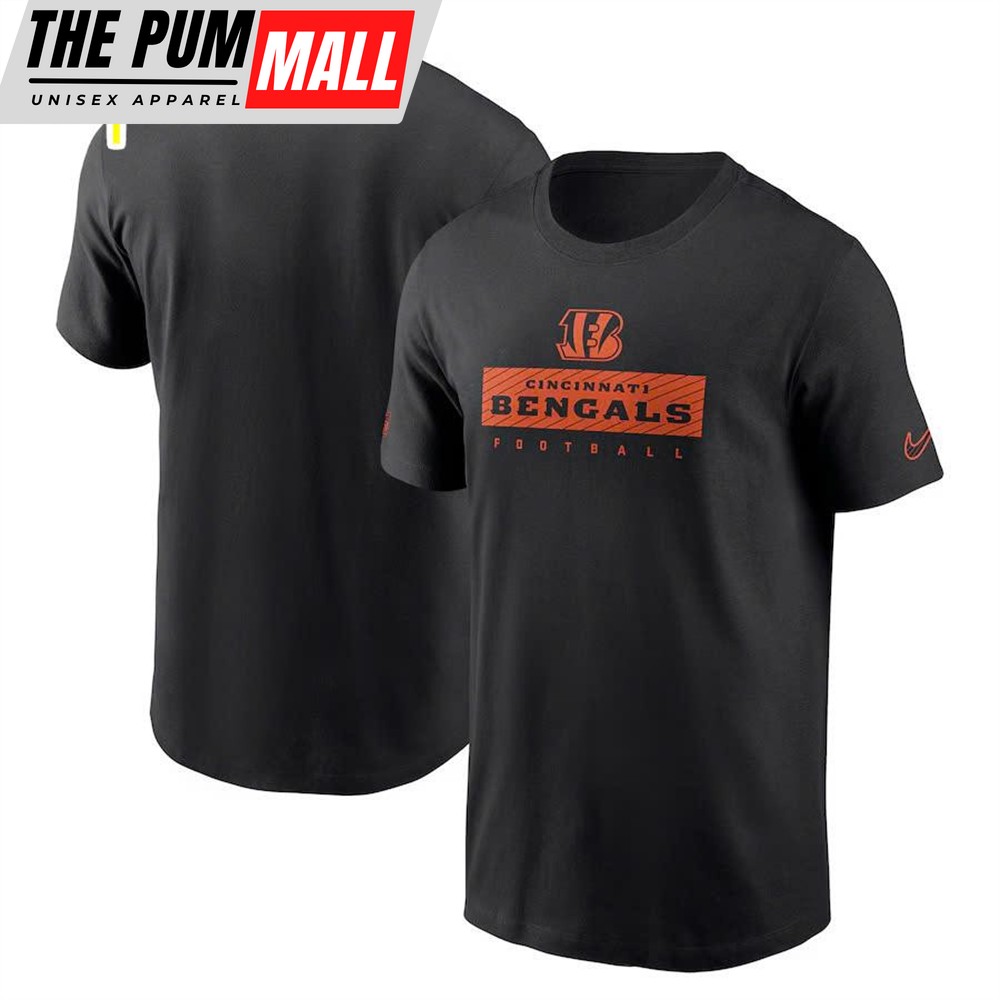 Black Cincinnati Bengals Sideline Performance T-Shirt