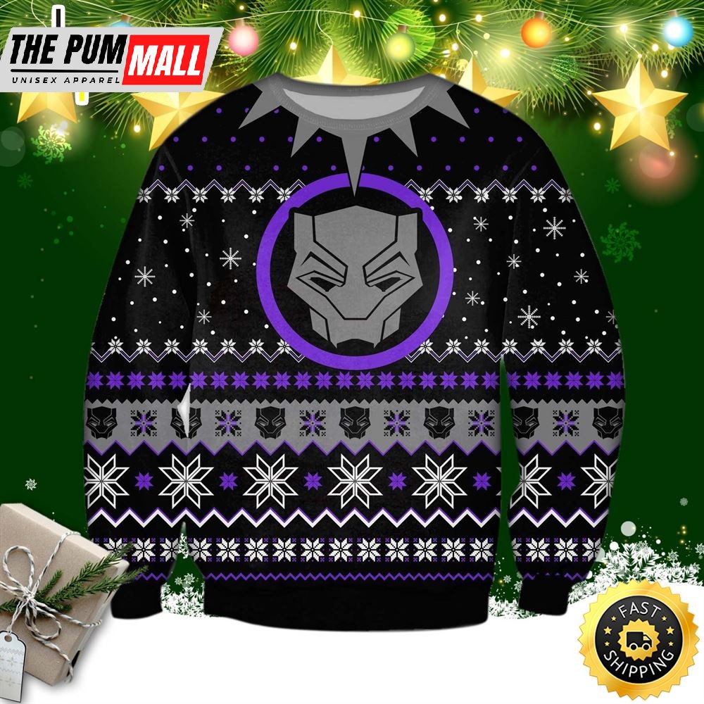 Black Panther Marvel Movie 2025 Marvel Christmas Sweater