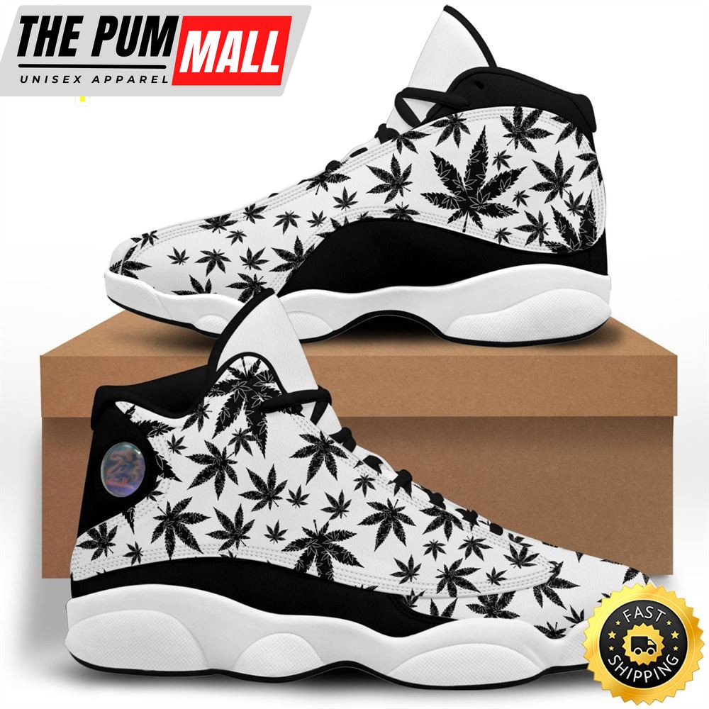 Black Weed Leaf Air Jd 13 Sneaker