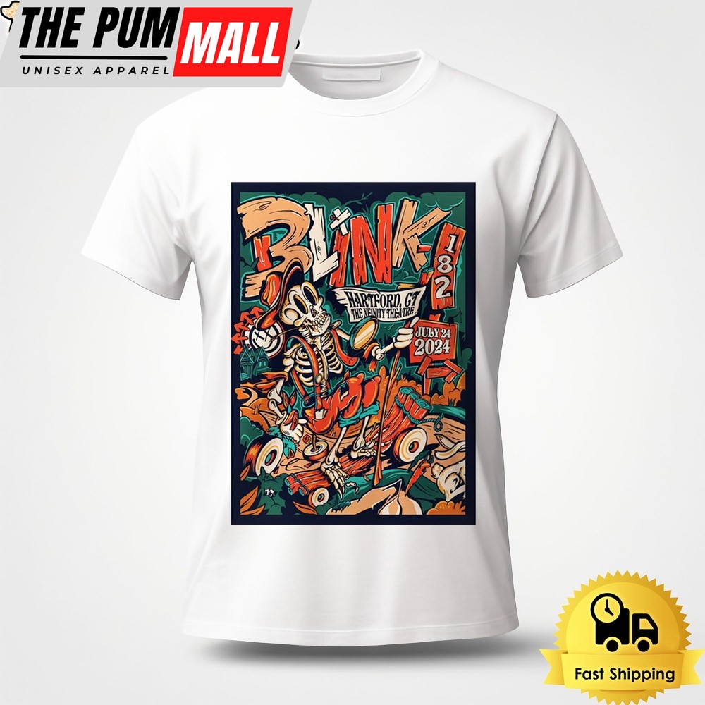 Blink 182 At Xfinity Theatre in Hartford CT On July 24 2024 Unisex T-Shirt