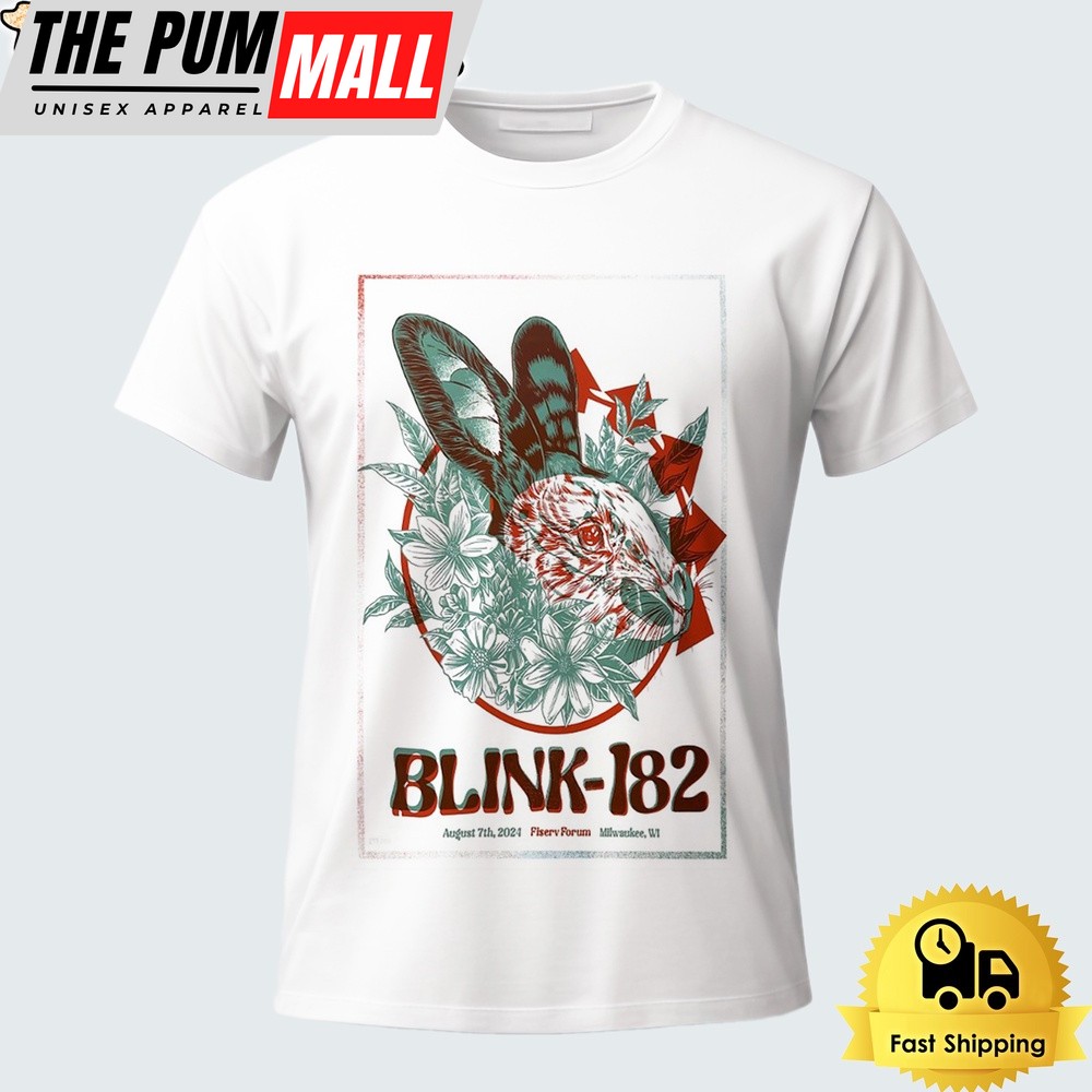 Blink 182 Aug 7 2024 At The Fiserv Forum In Milwaukee WI Poster Canvas Unisex T-Shirt