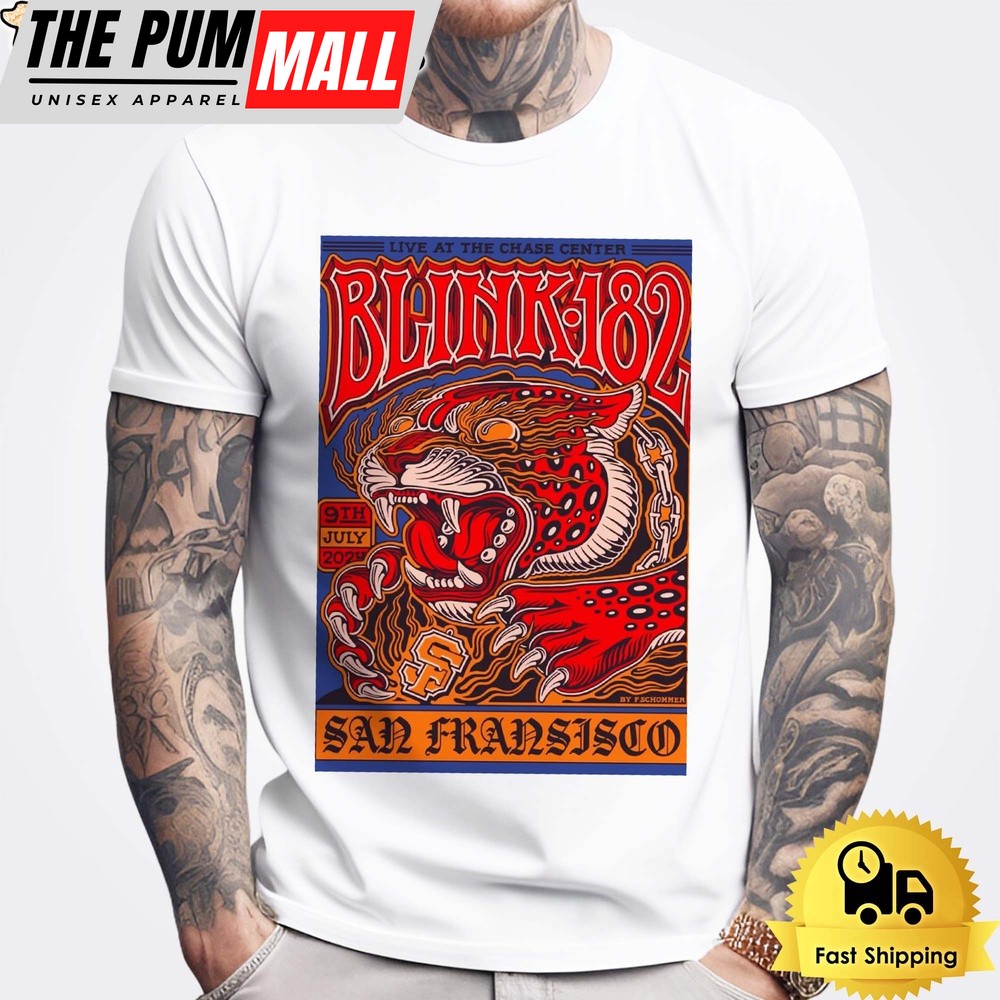 Blink 182 Live At The Chase Center San Francisco On July 2024 Unisex T-Shirt