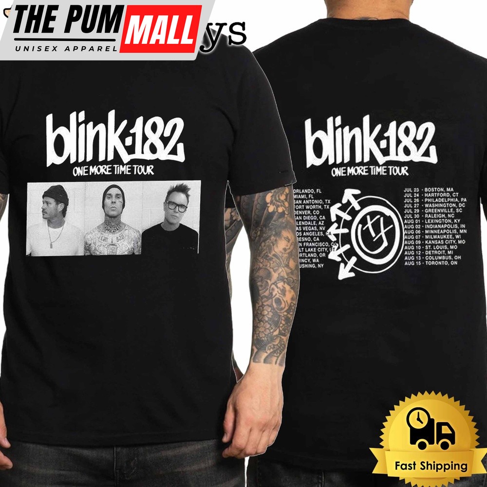 Blink 182 One More Time 2024 Tour T Shirt