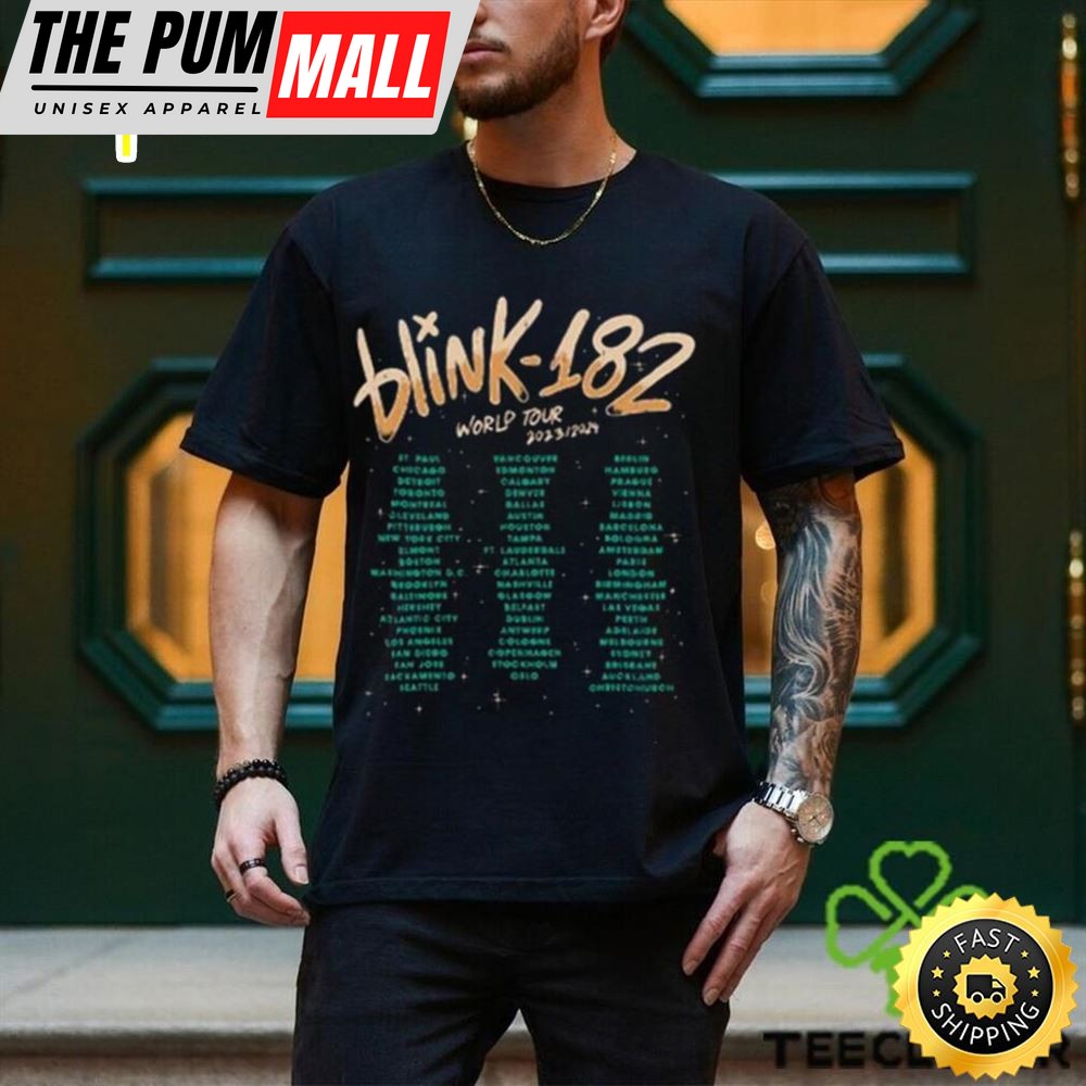 Blink 182 Shirt The World Tour 2025 2025 Merch