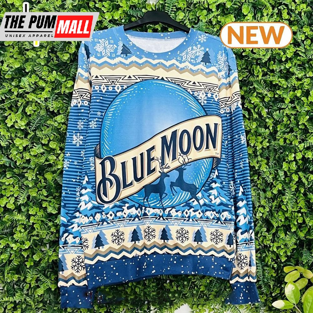 Blue Moon Beer Ugly Christmas Sweater Shirt, Sweatshirt