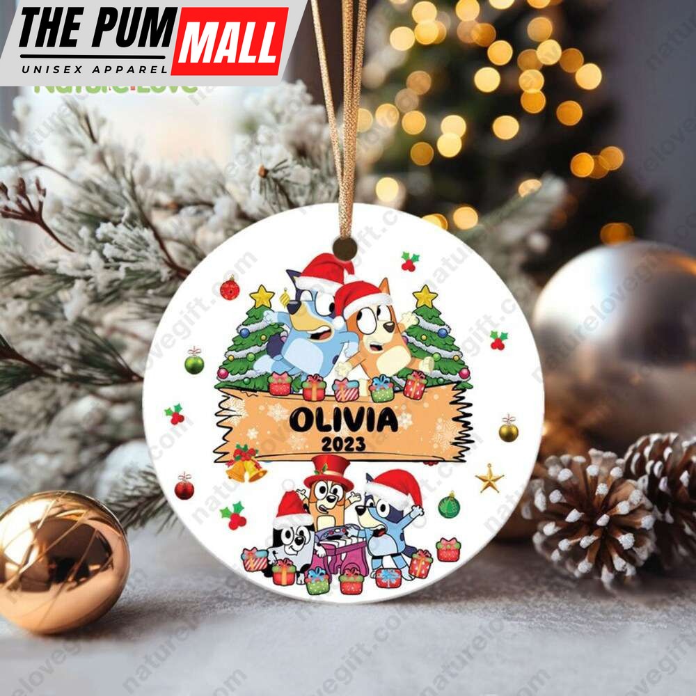 Bluey and Bingo Christmas Ornament Custom Name Bluey Ornaments Limited Edition