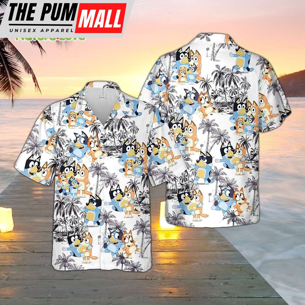 Bluey Dad and Family Hawaiian Shirt Father’s Day Gift