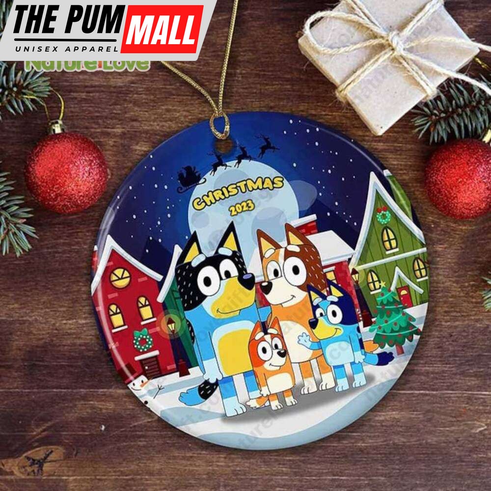 Bluey Dog Family Christmas Ornament Xmas Gift for Families Limited Edition