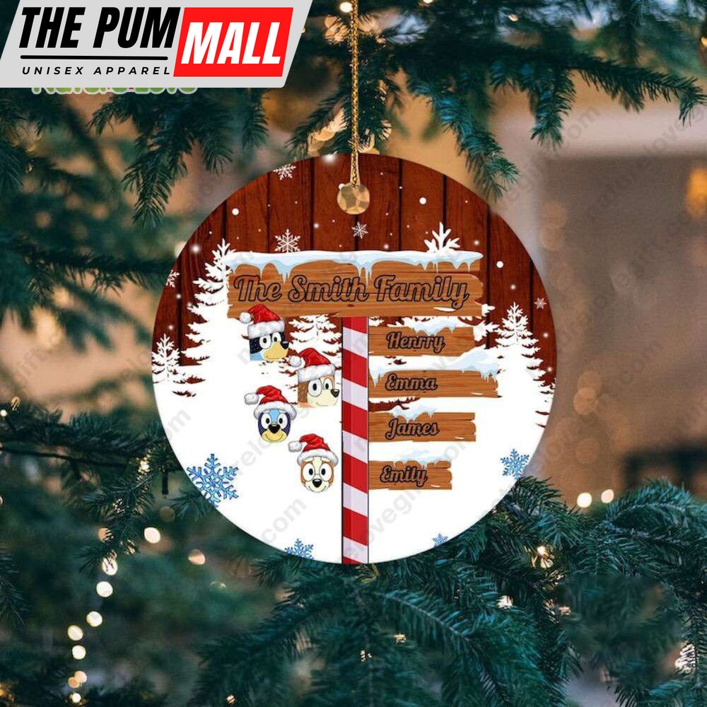 Bluey Family Custom Name Christmas Ornament Xmas Tree Decoration Limited Edition