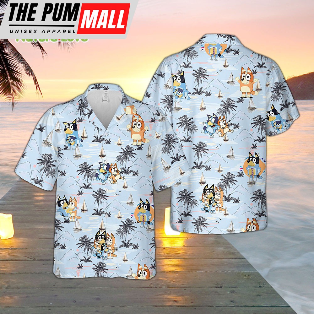 Bluey Family Vacation Hawaiian Shirt Father’s Day Gift