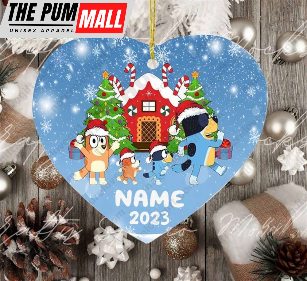 Bluey Personalized Family Ornament Christmas Ornaments With Name Limited Edition