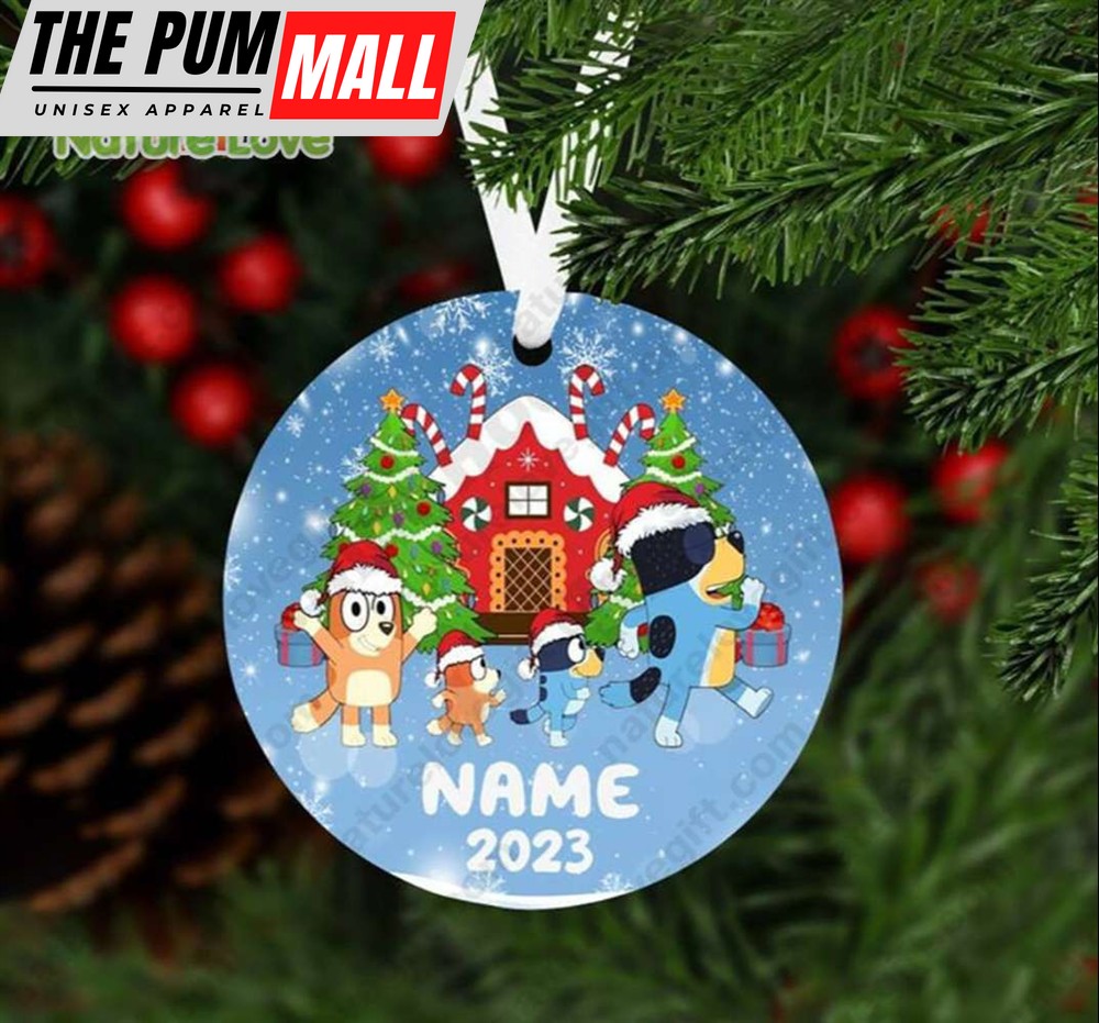 Bluey Personalized Family Ornament With Name Xmas Decorations Limited Edition