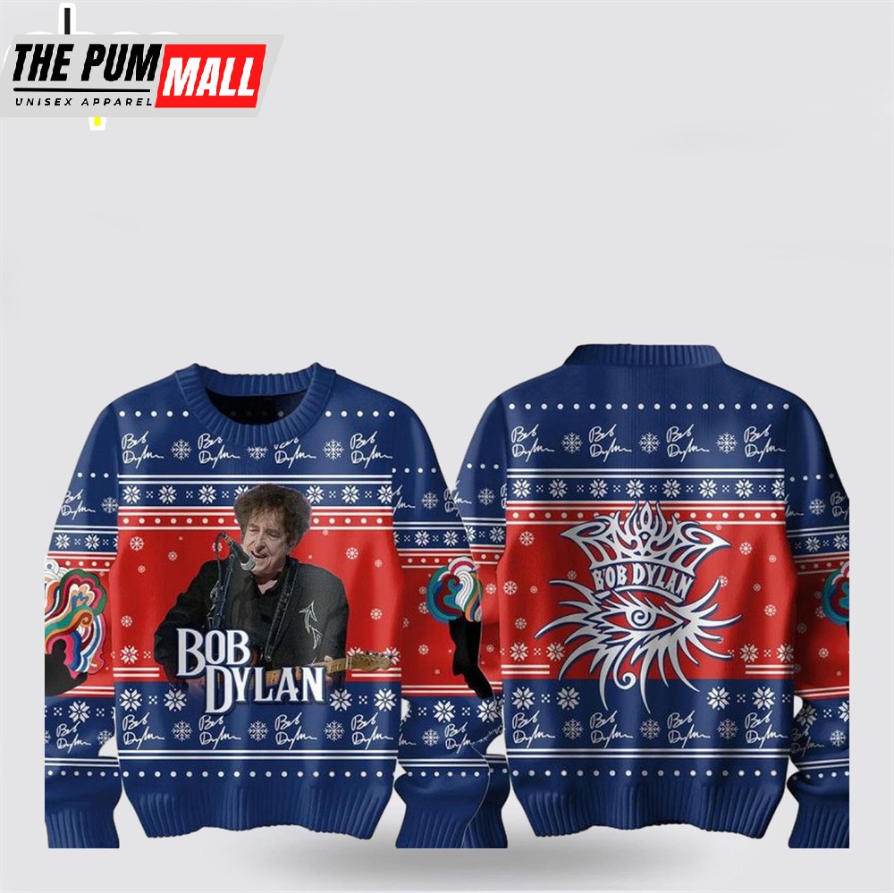 Bob Dylan A Complete Unknown Ugly Merry Christmas Sweater